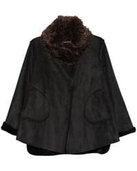 Collection Privée - Abrigo Con Cuello De Pelo Artificial - Lyst