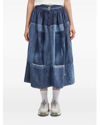 Visvim - Patchwork Denim Skirt - Lyst