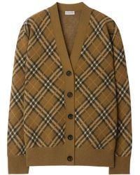 Burberry - Cardigan À Carreaux - Lyst