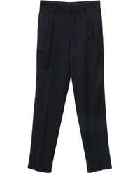 Lardini - Virgin Wool Straight-Leg Trousers - Lyst
