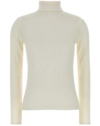 Loulou de Saison - Gallinara Geribbelde Top Met Col - Lyst