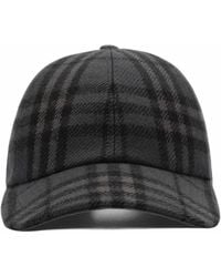 Burberry - Karierte Baseballkappe - Lyst