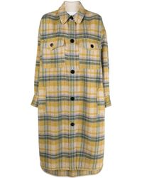 Isabel Marant - Checked Button-up Coat - Lyst