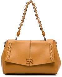 ERMANNO FIRENZE - Eba Braided-Handle Leather Satchel Bag - Lyst