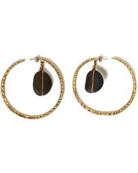 Twinset - Hammered-Hoop Stone Earrings - Lyst