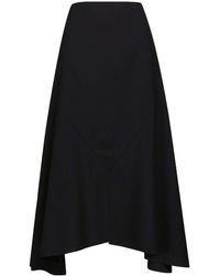 Marni - Asymmetric Wool Midi Skirt - Lyst