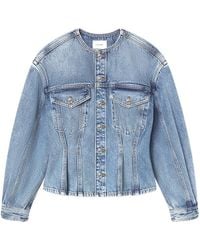 FRAME - Nipped Collarless Jacket - Lyst