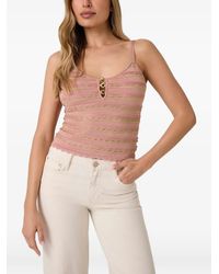 Guess - Striped Knit Top - Lyst