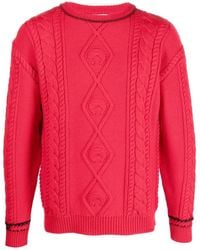 Marine Serre - Cable-Knit Wool Jumper - Lyst