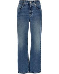 Brunello Cucinelli - Gerade Jeans mit Monili-Detail - Lyst