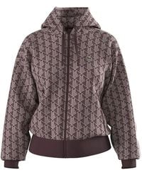 Lacoste - Monogram-Print Zip-Up Hoodie - Lyst