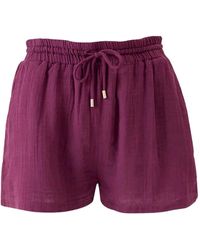 Melissa Odabash - Elasticated-Waist Cotton Shorts - Lyst
