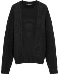 Versace - Medusa Milano Cable-knit Jumper - Lyst