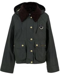 Barbour - Chaqueta con cuello de pana y capucha - Lyst