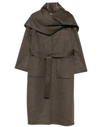 The Dynamis Studio - Scarf-Detail Belted Coat - Lyst