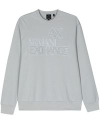 Armani Exchange - Logo-appliqué Crew-neck Sweatshirt - Lyst