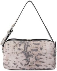 Pinko - Medium Python-Print Shoulder Bag - Lyst