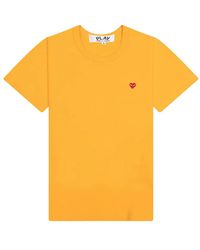 COMME DES GARÇONS PLAY - Heart-embroidered T-shirt - Lyst