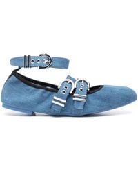 Stuart Weitzman - Maverick Leather Ballerina Shoes - Lyst