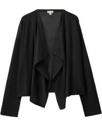 Benetton - Draped Open-Front Cardigan - Lyst