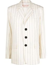 Marni - Pinstriped Fresco Wool Blazer - Lyst