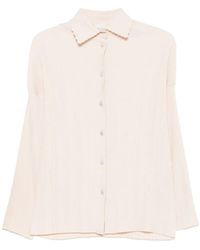 forte_forte - Pleated Scalloped-Collar Shirt - Lyst