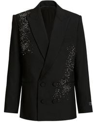 Balmain - Wool Blazer With Embroidery - Lyst