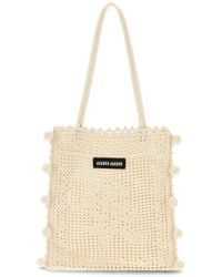 Miu Miu - Pom-Pom Crochet Shoulder Bag - Lyst