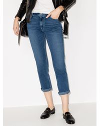 PAIGE Brigitte Cropped-Jeans - Blau