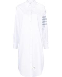Thom Browne - Robe-chemise en coton à 4 bandes signature - Lyst