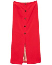 Blazé Milano - Button-Front Maxi Skirt - Lyst