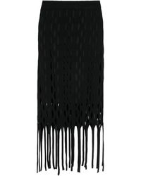 Pinko - Skirt With Fringes - Lyst