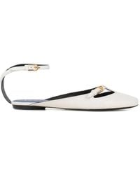 Lanvin - Buckle-Strap Flat Pumps - Lyst