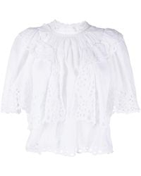Isabel Marant - Katia Broderie-anglaise Cotton Top - Lyst