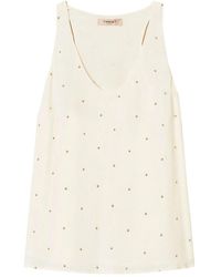 Twinset - Embellished Tank Top - Lyst