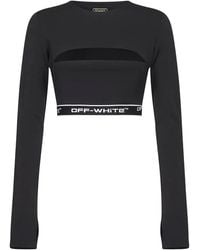 Off-White c/o Virgil Abloh - Logoband Cut Out Top - Lyst