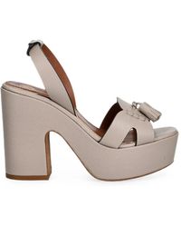 Pollini - Tassel-Detail Heeled Sandals - Lyst