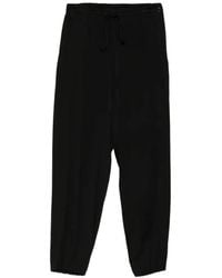 Y's Yohji Yamamoto - Drawstring Elasticated-Cuff Jogger Pants - Lyst