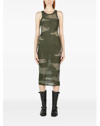 DURAZZI MILANO - Abstract-Print Midi Dress - Lyst