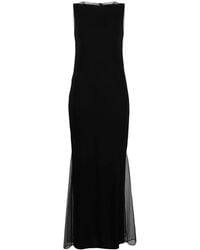 Helmut Lang - Sheer-Panelled Flared Dress - Lyst