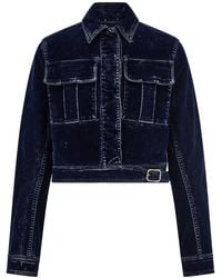 Ferragamo - Flap-Pocket Belted Cropped Jacket - Lyst
