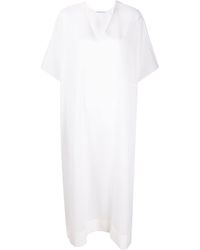 Agnona Gelaagde Midi-jurk - Wit