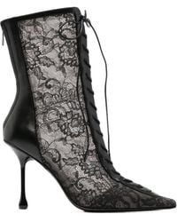 Jimmy Choo - Scarlett Lace-Up Heeled Boots - Lyst