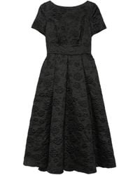 Elie Saab - Floral-Jacquard Pleated Midi Dress - Lyst