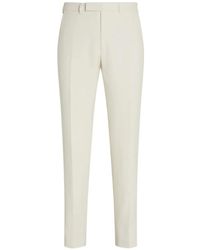 ZEGNA - Oasi Linnen Broek - Lyst