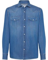 Brunello Cucinelli - Cotton Blouse - Lyst