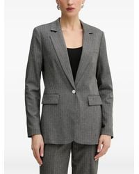 Morgan - Blazer Met Krijtstreep En Enkele Rij Knopen - Lyst