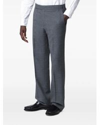 Lardini - Check-Pattern Virgin Wool Trousers - Lyst