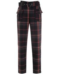 Olympiah - Pantalon Slim À Carreaux - Lyst