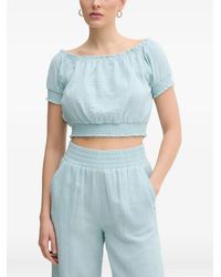 DKNY - Short-Sleeve Crop Top - Lyst